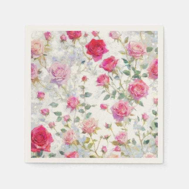 Serviette En Papier Rose (Devant)