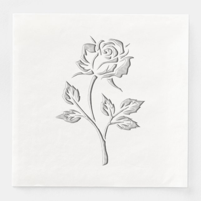 Serviette En Papier Rose argenté (Devant)