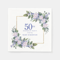 Rose Blanche Fleur Bleue Florale Personnalisée Fêt