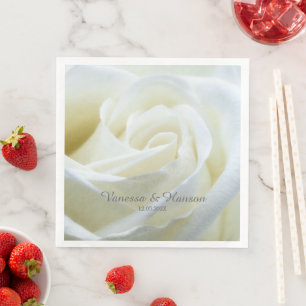 Serviette En Papier Rose blanche moderne