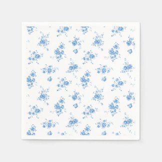 Serviette En Papier Rose bleue vintage florale Cottagecore Découpage