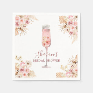 Serviette en papier Rose Bohème Rose Soiree pour l
