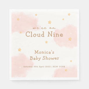 Serviette En Papier Rose Cute Nuage Neuf Fille Douche bébé
