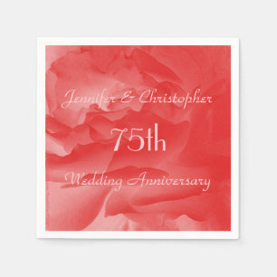 Serviette En Papier Rose de corail en pastel de rose,