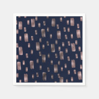 Rose de pinceau moderne or & marine Blue Sparkel