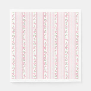 Serviette En Papier Rose Délicieux Fancy Floral Fête Dessert Antique
