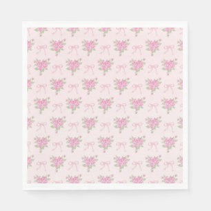 Serviette En Papier Rose Délicieux Fancy Floral Fête Dessert Antique