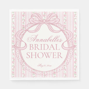 Serviette En Papier Rose Délicieux Mariage Floral Vintage Fancy Desser