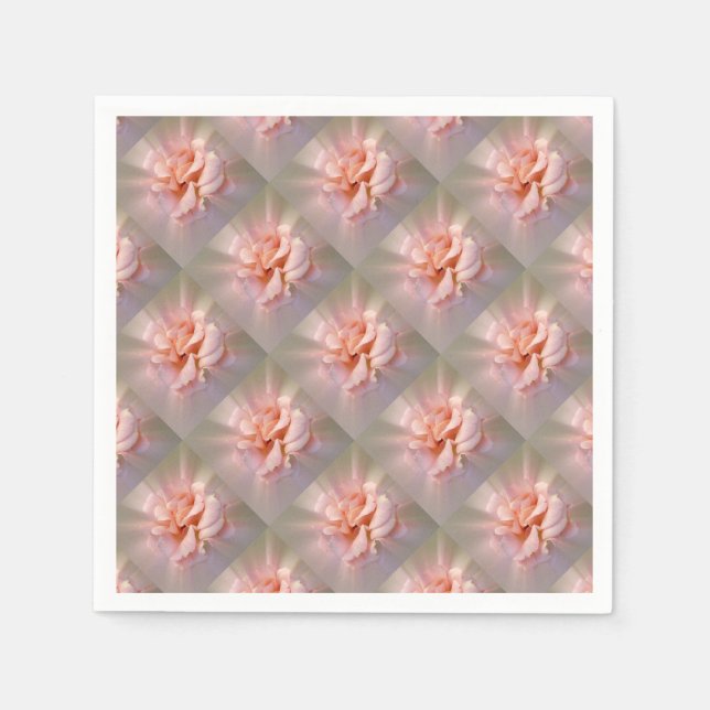 Serviette En Papier Rose doré (Devant)