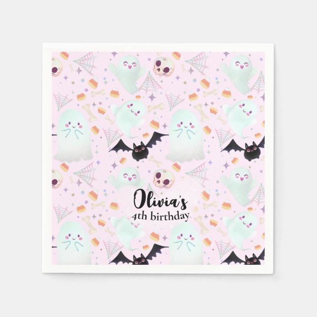 Serviette En Papier rose éffrayant (Devant)