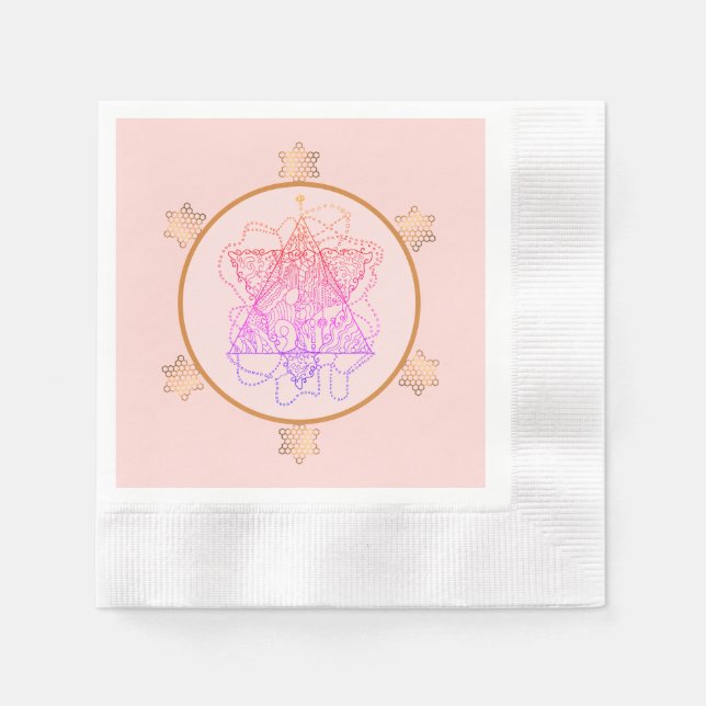 Serviette En Papier Rose Élégant papier étoile juive serviettes (Devant)