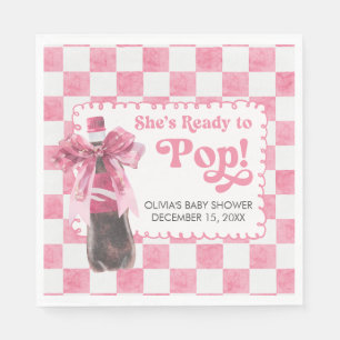 Serviette En Papier Rose Elle est prête à éclore Baby Shower