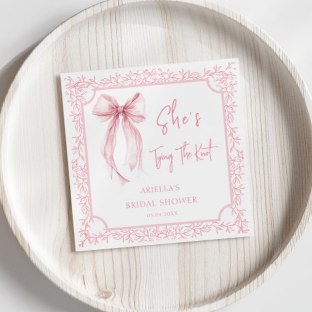 Serviette En Papier Rose Elle Se Marie Shower de Mariée (Créateur téléchargé)