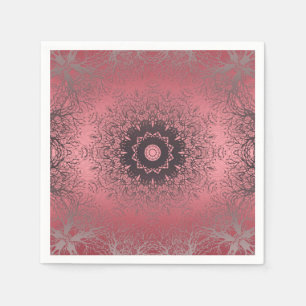 Serviette En Papier rose et gris