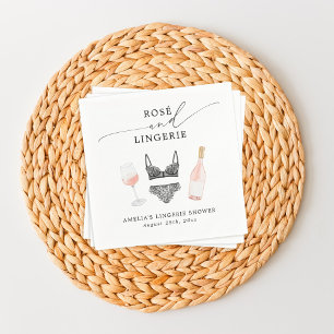 Serviette En Papier Rosé et lingerie pour une baby shower