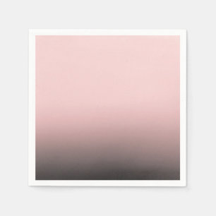 Serviette En Papier Rose et noir Ombre moderne Mariage chic