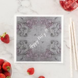 Serviette En Papier Rose florale moderne vintage ange de luxe