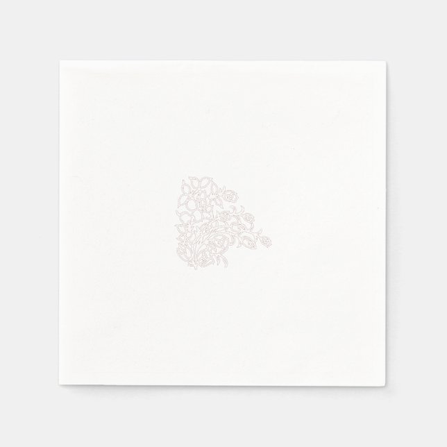 Serviette En Papier Rose foncé, Agany à chasse, Design décoratif (Devant)