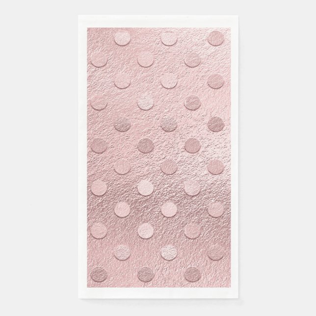 Serviette En Papier Rose Gold Luxe Rose Clair  (Devant)