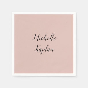 Serviette En Papier Rose Gold Modern Professional Nom exclusif