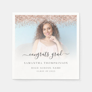 Serviette En Papier Rose Gold Parties scintillant Photo 2024 Félicitat