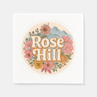 Serviette En Papier Rose Hill