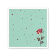 rose imprimée rouge clair