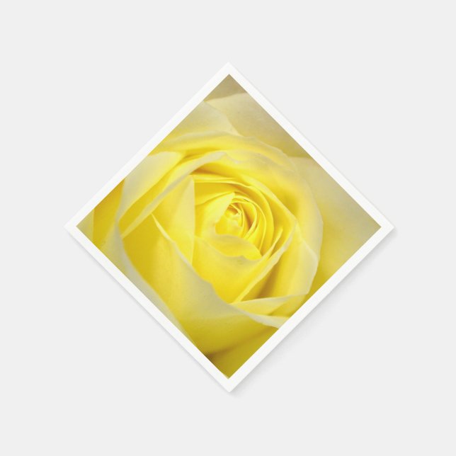 Serviette En Papier Rose jaune (Coin)