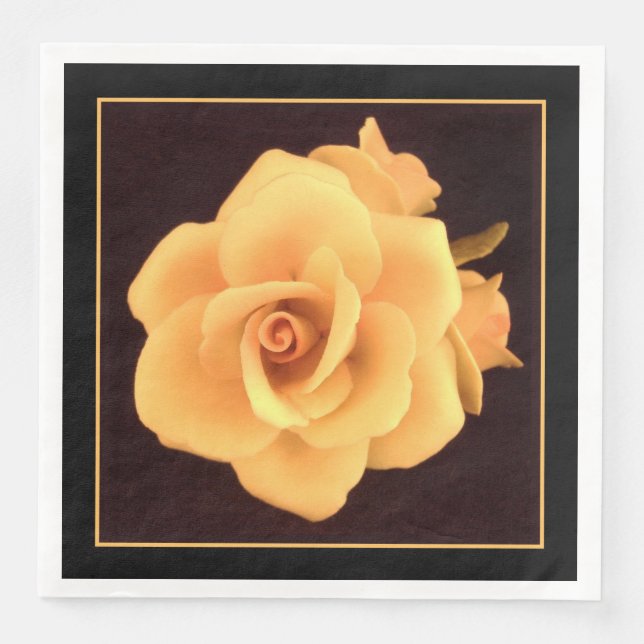 Serviette En Papier Rose jaune, photo de 2004. (Devant)