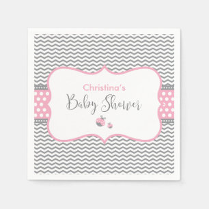 Serviette En Papier Rose Ladybug