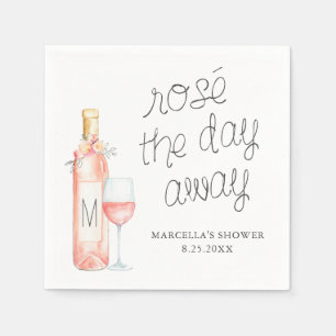 Serviette En Papier Rosé le jour d'absence de Brunch nuptial