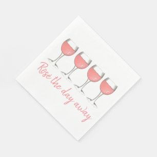 Serviette En Papier Rosé Le Jour D'Ailleurs Vin Rose Verre