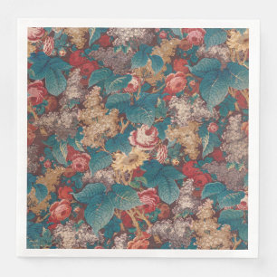 Serviette En Papier Rose, Lilac, Grand Jardin Vintage Feuille