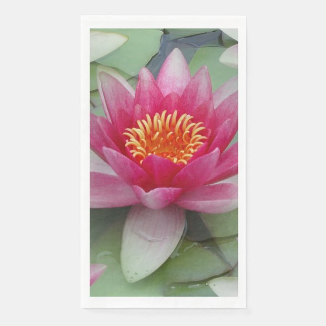Serviette En Papier Rose Lotus Water Lily (Devant)