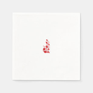 Serviette En Papier Rose Madder, design floral Thunderbird