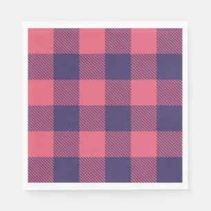 Serviette en papier Rose Magenta Indigo Buffalo à