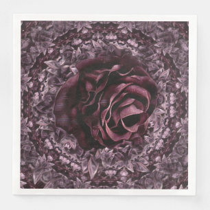 Serviette En Papier Rose Mandala