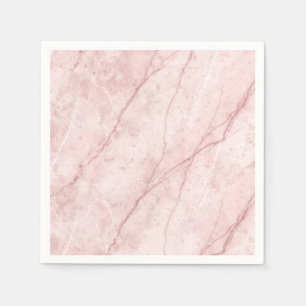 Serviette En Papier Rosé Marbre Bio Blush Rose Poudré