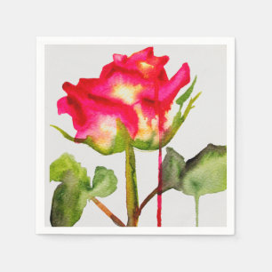 Serviette En Papier Rose moderne art floral maison