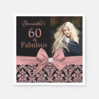 Rose or parties scintillant damask 60th Birthday p