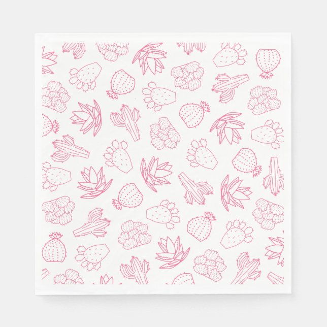 Serviette en papier rose pour l'enterrement de vie (Devant)