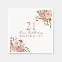 Rose Rose Gold Flowers 21e Anniversaire de fête Na