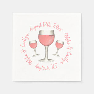 Serviette En Papier Rose rose rose rousse toute la journée Fête des ma