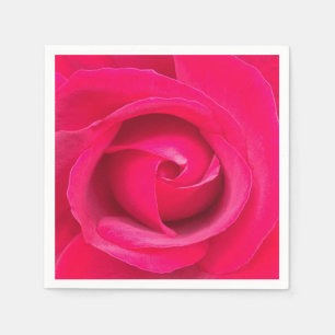 Serviette En Papier Rose rose rouge romantique