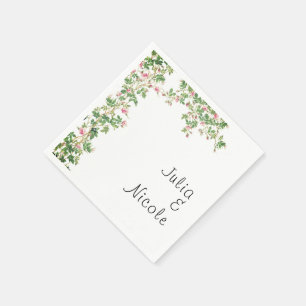 Serviette En Papier Rose Rose Vieux Mur Vintage Style Mariage Journal