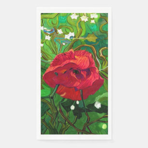 SERVIETTE EN PAPIER ROSE ROUGE