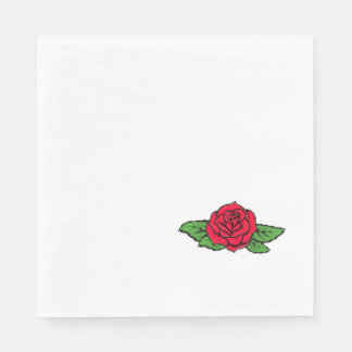 Serviette En Papier rose rouge