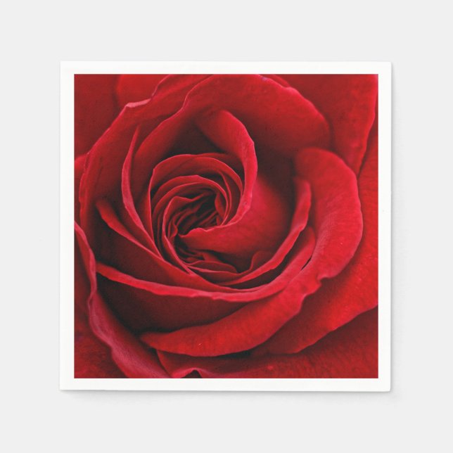 Serviette En Papier Rose rouge brillante près (Devant)