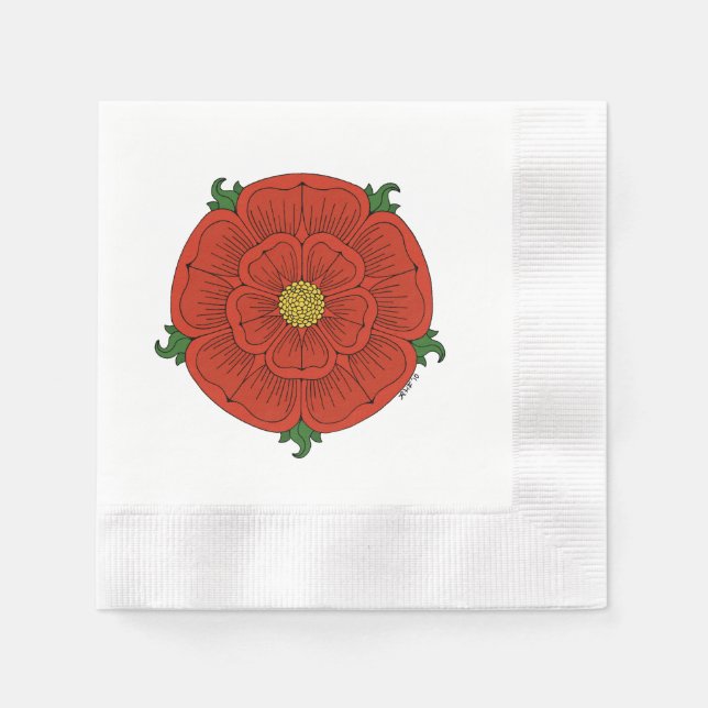 Serviette En Papier Rose rouge de Lancaster (Devant)