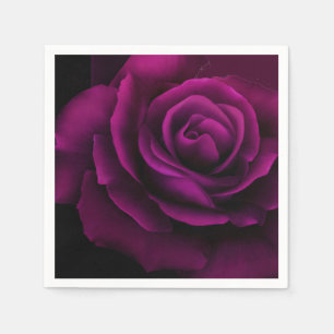 Serviette En Papier Rose rouge violet gothique